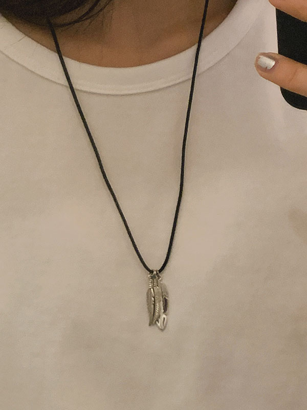 Rough Feather Necklace