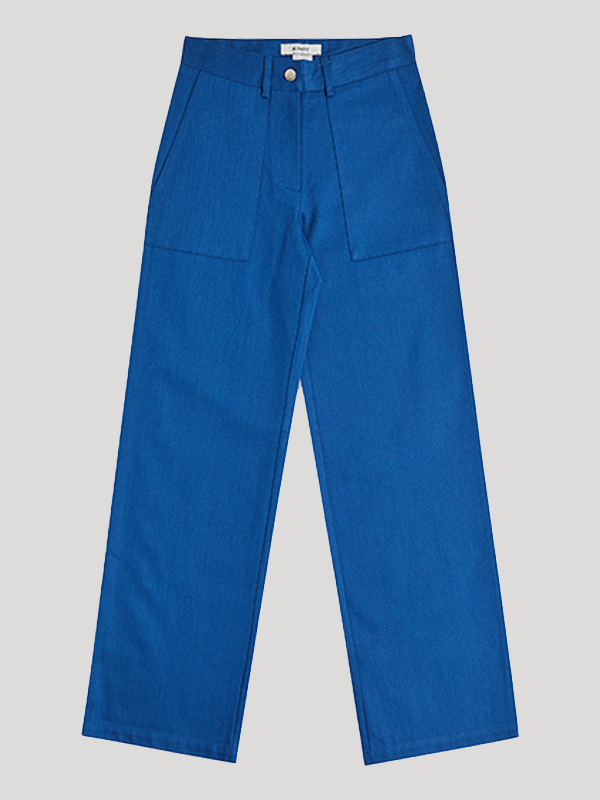[MADE] DRY TEXTURE  POCKETS &#039;BLUE&#039; WIDE PANTS.sale 제품 교환반품불가.