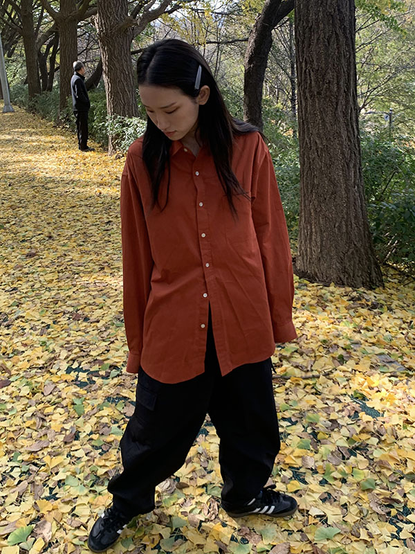 [MD PICK] PEACH COTTON OVER SHIRTS